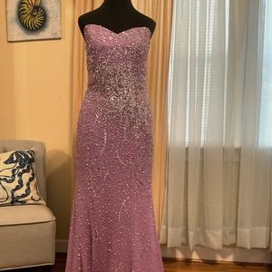 Studio 17  Lilac Strapless Dress size 8   ( altered to a 4)
